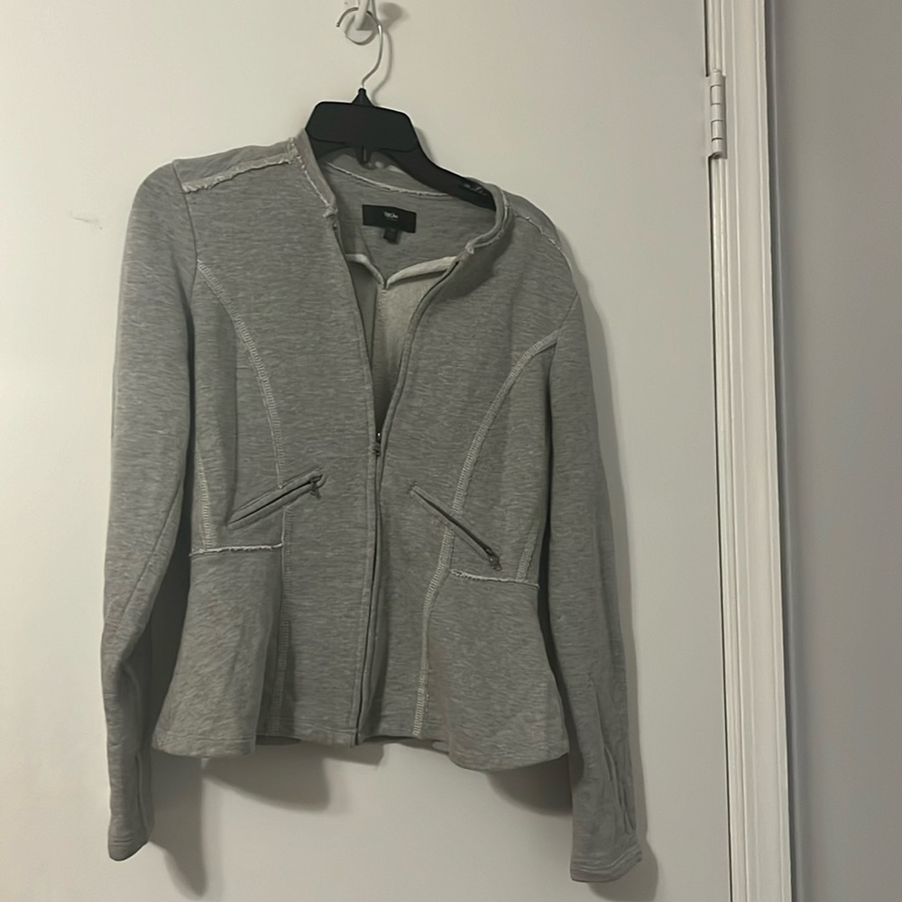 Mossimo Women’s Zip Up grey Sweatshirt S